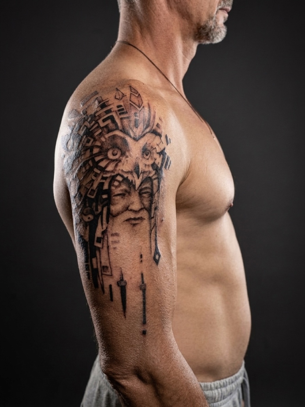 The owl and the shaman tattoo